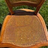 4 caned chairs in cherry wood – Louis XV style