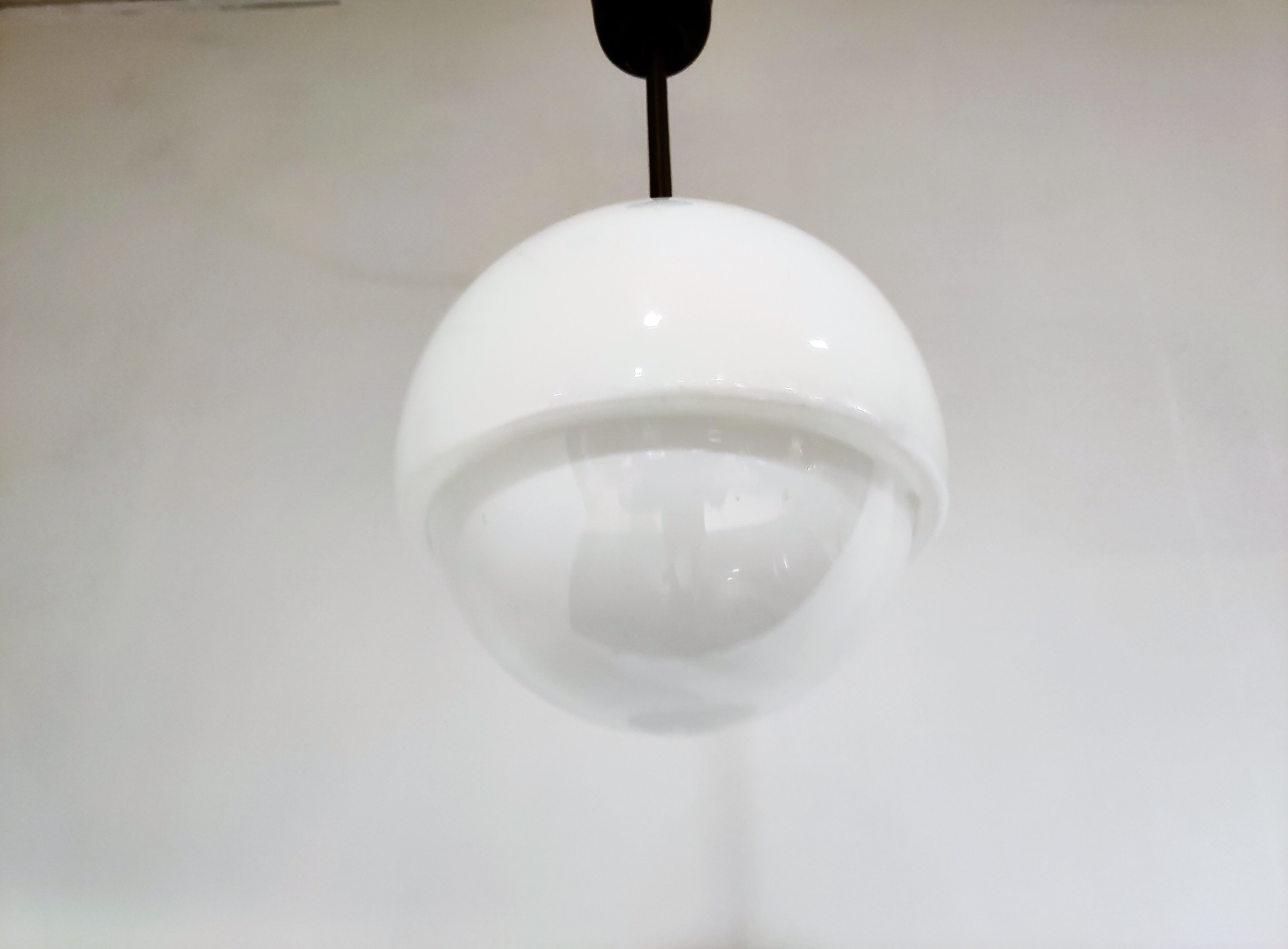 Vintage opaline pendant lights 1950s