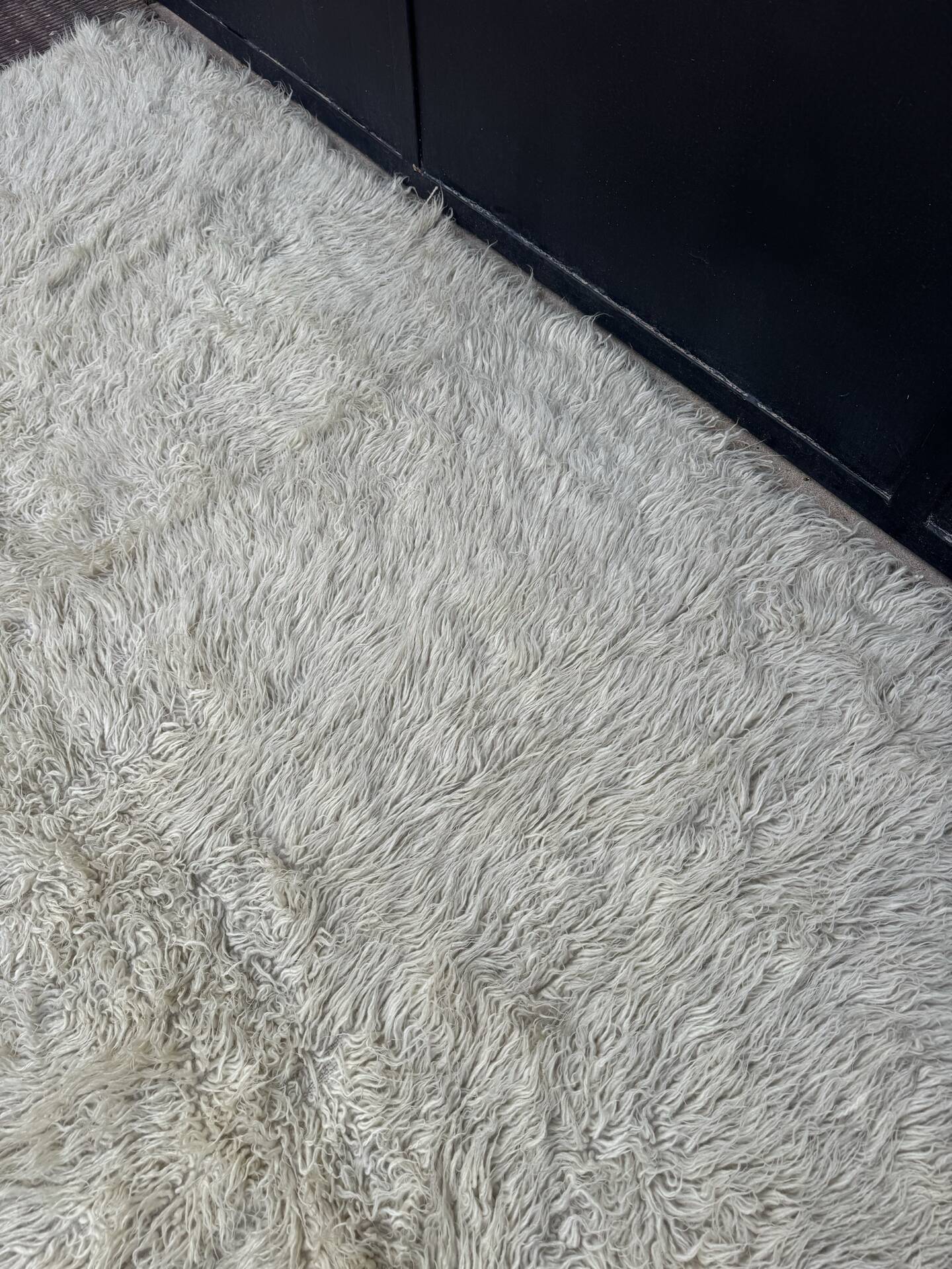 Large Scandinavian Rya rug wool from the 1960s.