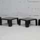 Suite de 4 tables basses gigognes "Gatti", Mario Bellini éditée par C&B Italia, circa 1970.