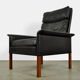 Leather armchair, high model d500 by Hans Olsen for CS Møbler Glostrup Denmark 1960s
