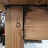 Light wood farmhouse table