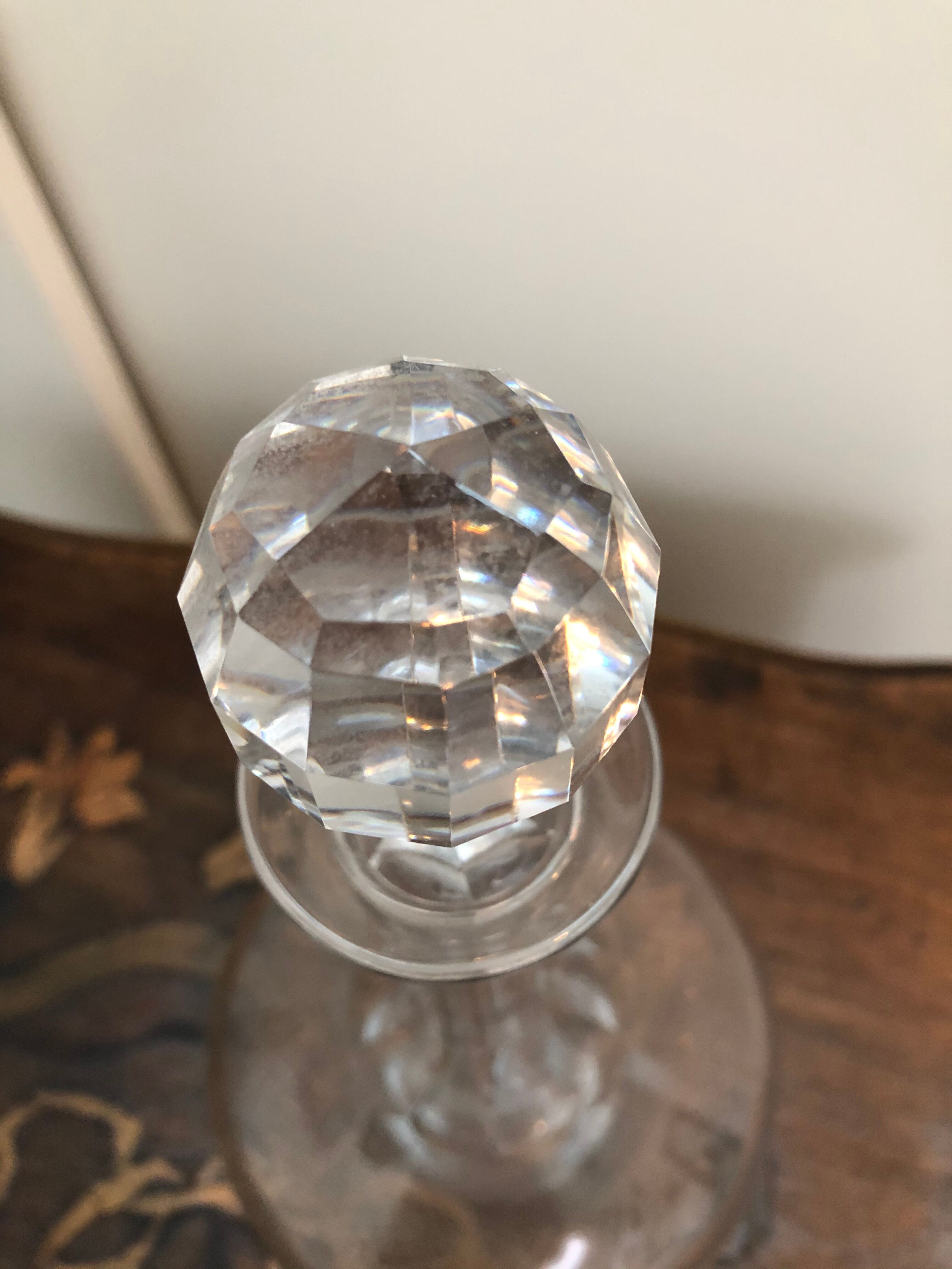 French carafe made of chiseled glass