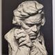 Old photograph by Eugène Fiorillo after Fix Masseau, bust of Beethoven, silver print