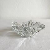 Vintage 70s organic shaped crystal ashtray