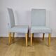 Oak chairs Ikea after renovation vintage blue-celadon-grey - 2 pieces - set
