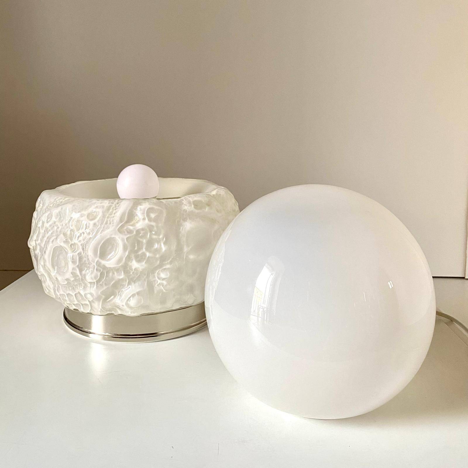 Lampe de table "Osso" Murano de l'ère spatiale, Italie 1970