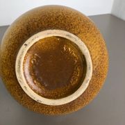 Set of Two Pottery Fat Lava Vases Model "484-21" Made by Scheurich Germany 1970s