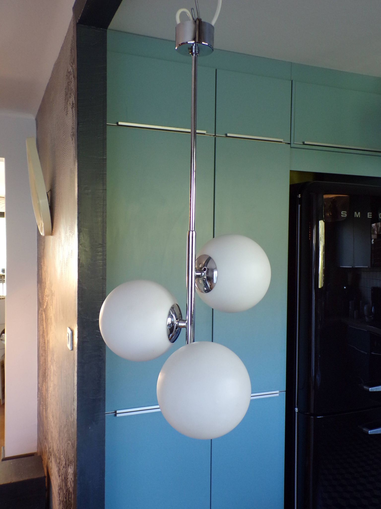 Italian 1970 3-light pendant light