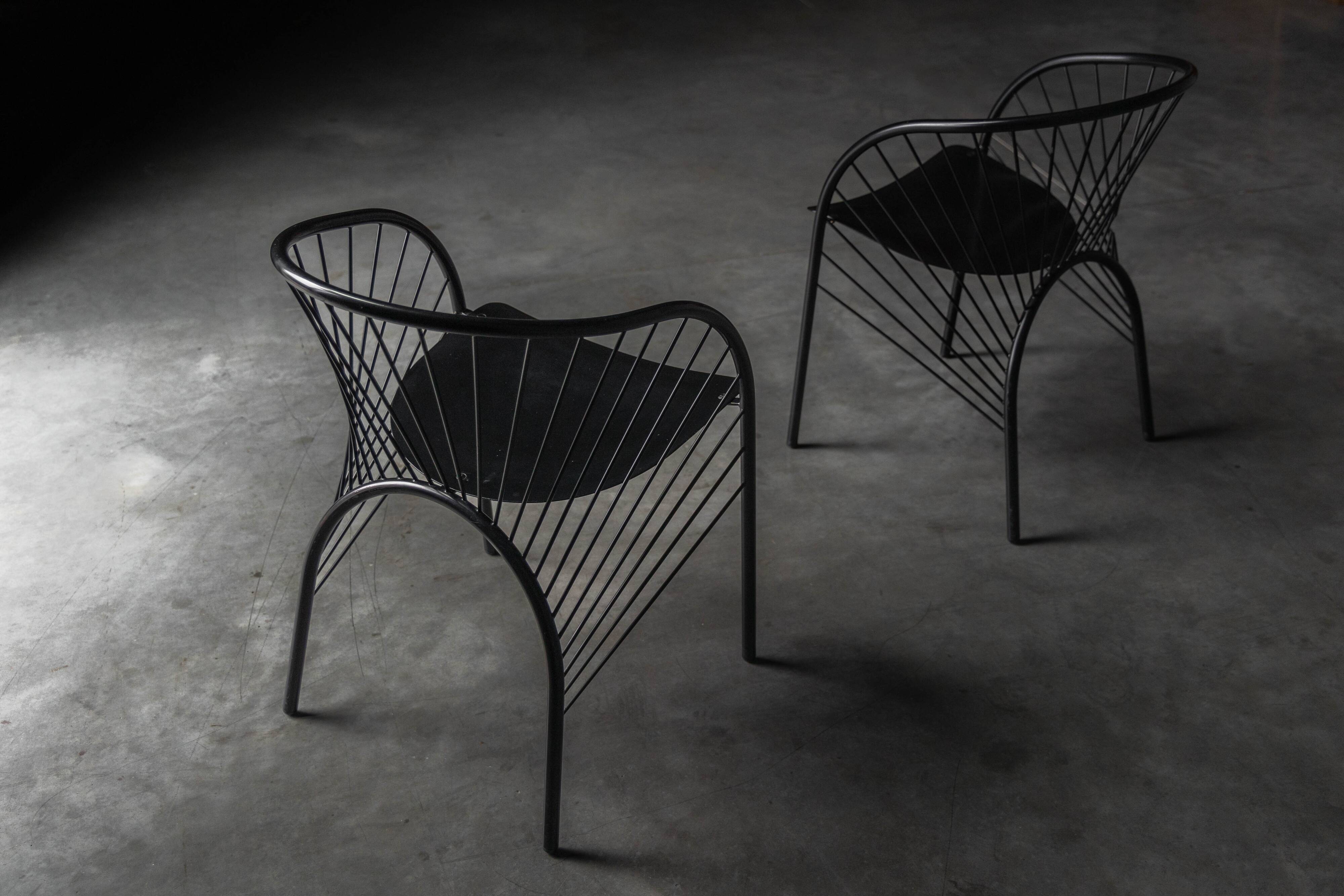 "Lizzie" chairs by Regis Portier for Paolo Pallucco, Italy, 1980s