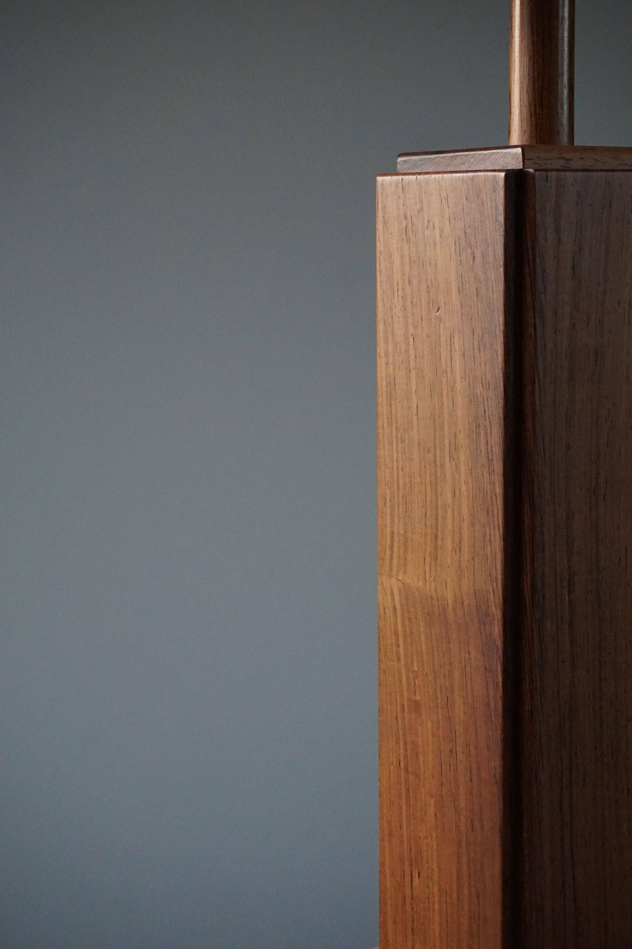 Modern Scandinavian table lamp in rosewood, 1960s