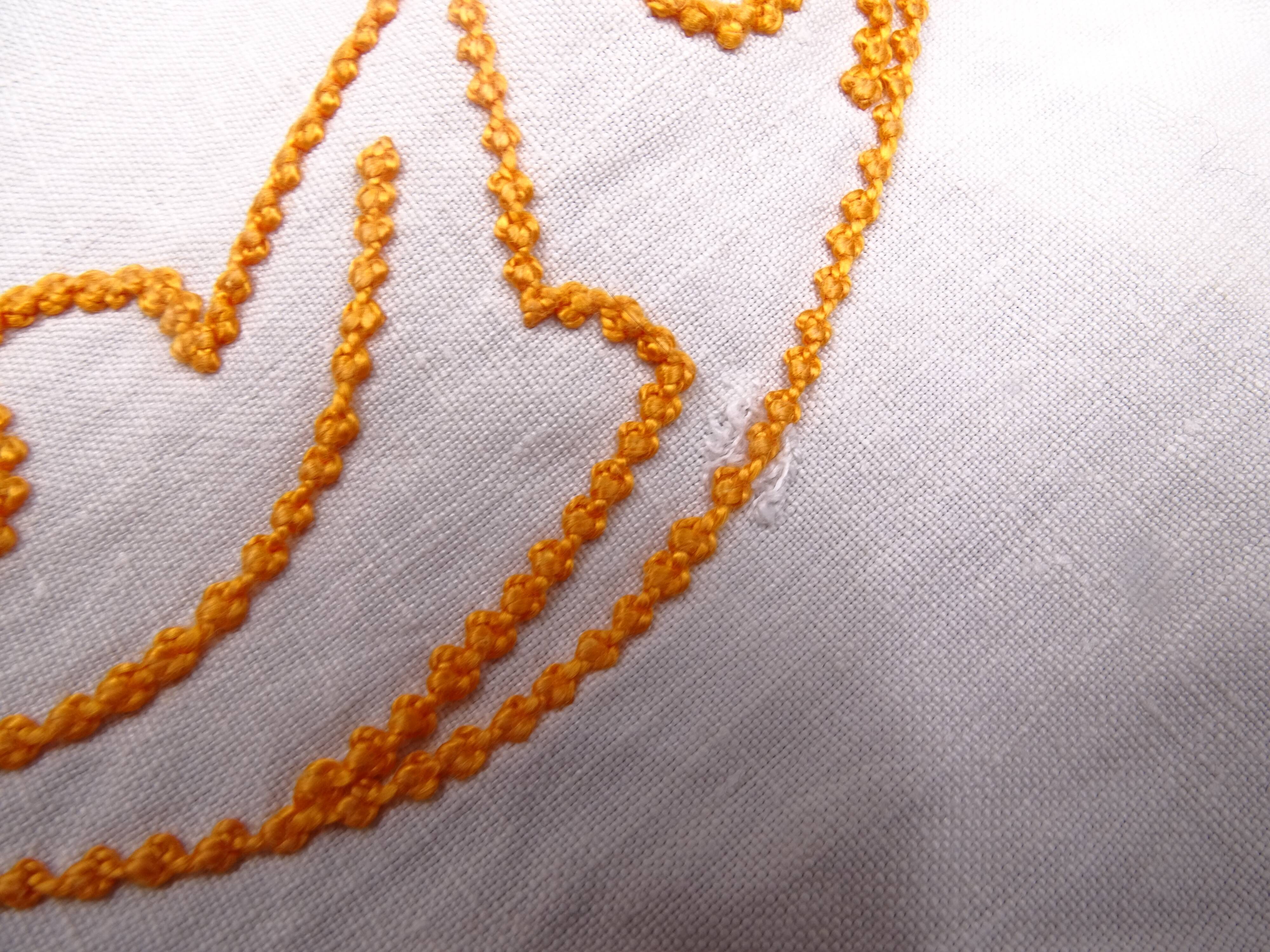 Doily or table path or center of table embroidered around 1970