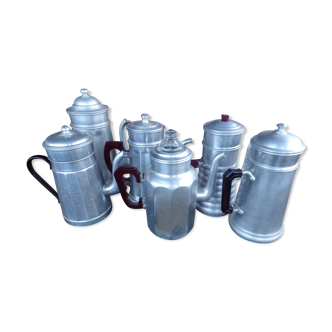 Lot of 6 aluminum coffee maker