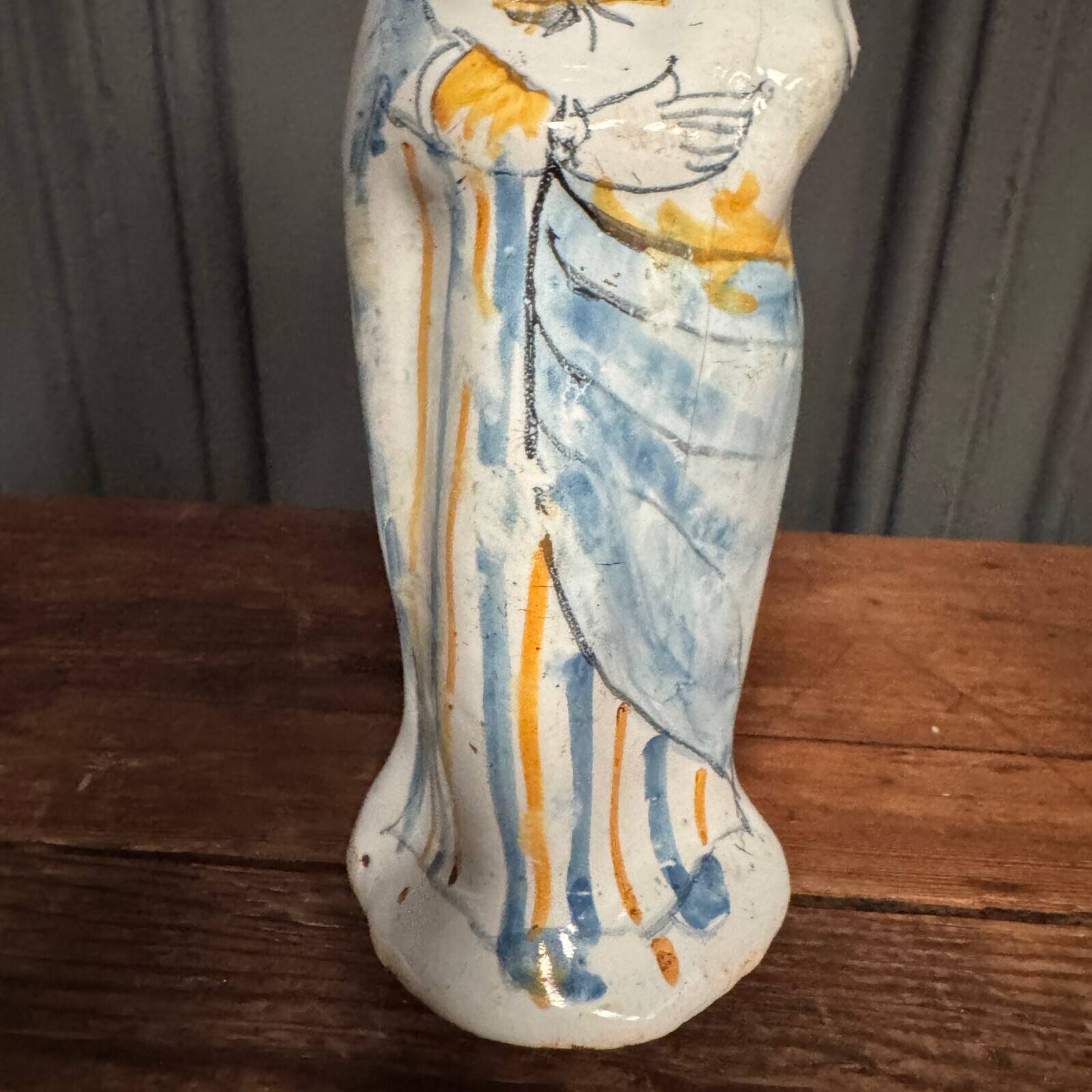 Virgin giving birth to Child in Nevers earthenware, 18th century