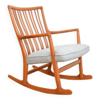 Fauteuil à Bascule ML33 en Chêne par Hans J. Wegner pour A/S Mikael Laursen, 1950s