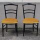Pair of Napoleon III chairs in blackened wood