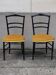 Pair of Napoleon III chairs in blackened wood