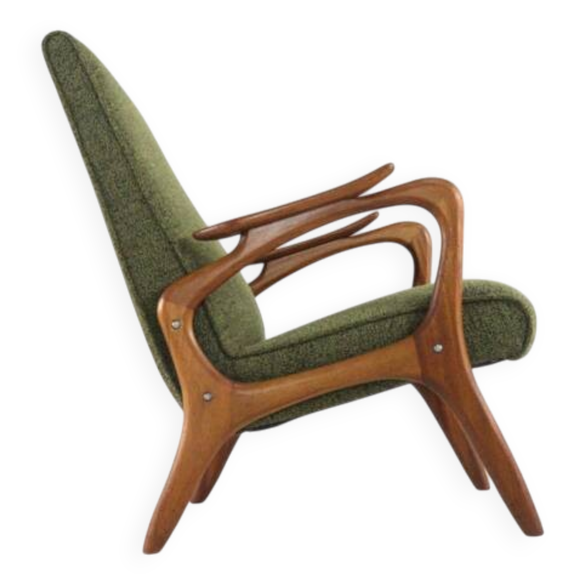 Fauteuil 'Rondeling' | design moderne du milieu du siècle en teck