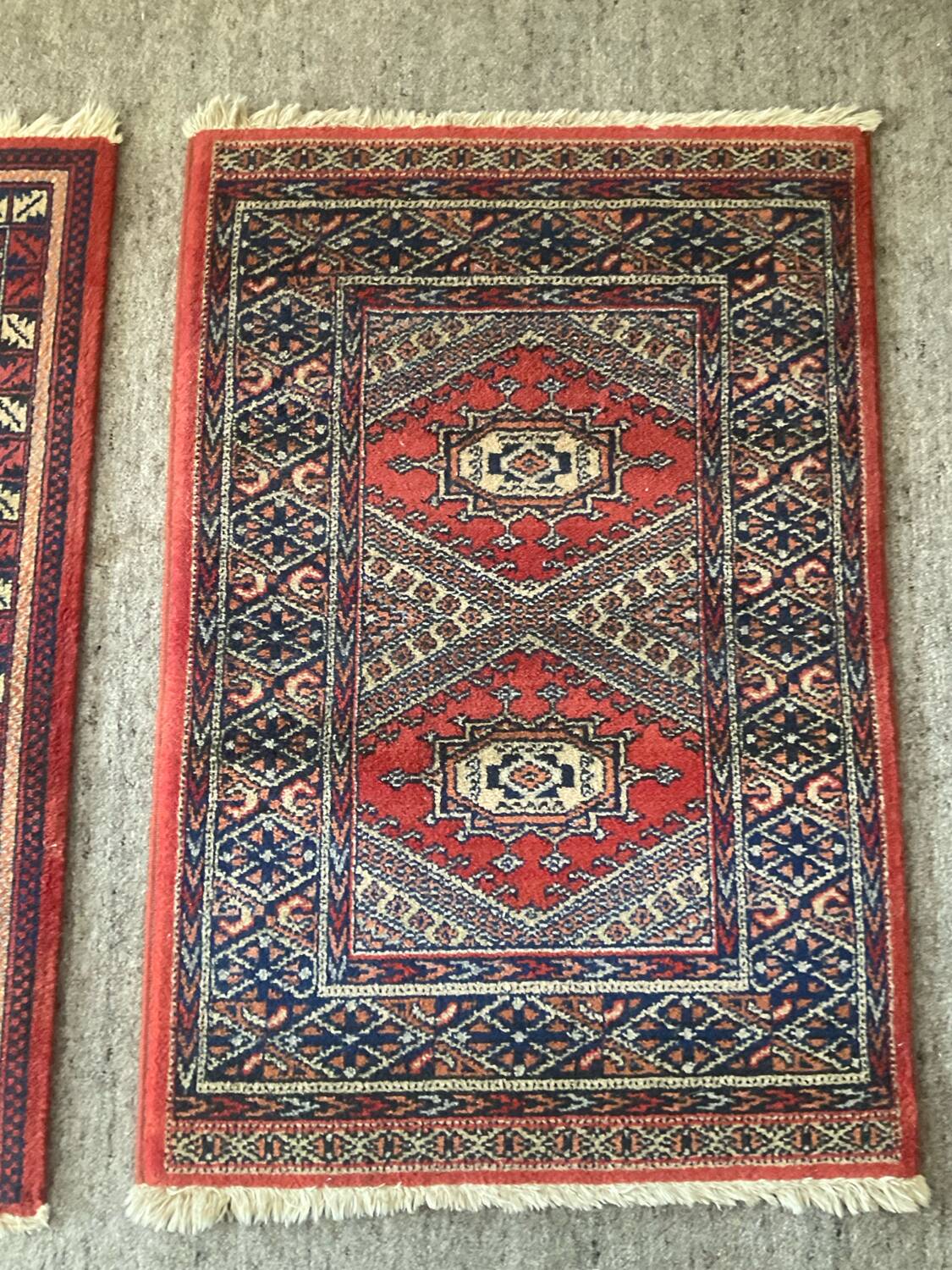 Vintage Samarkand rug duo by Louis De Poortere