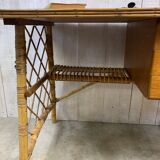 Louis Sognot rattan desk