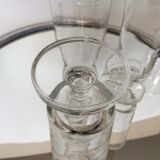 Set of 7 70s flutes Luminarc Arcoroc