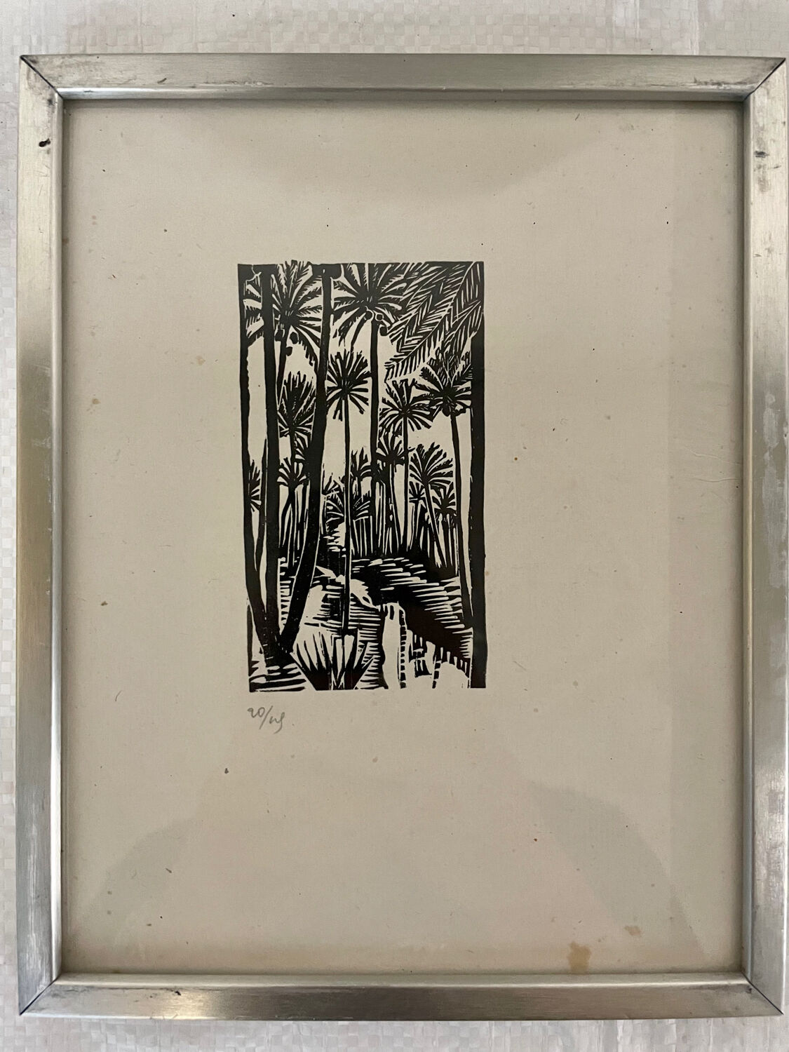 Ensemble de six linogravure art deco