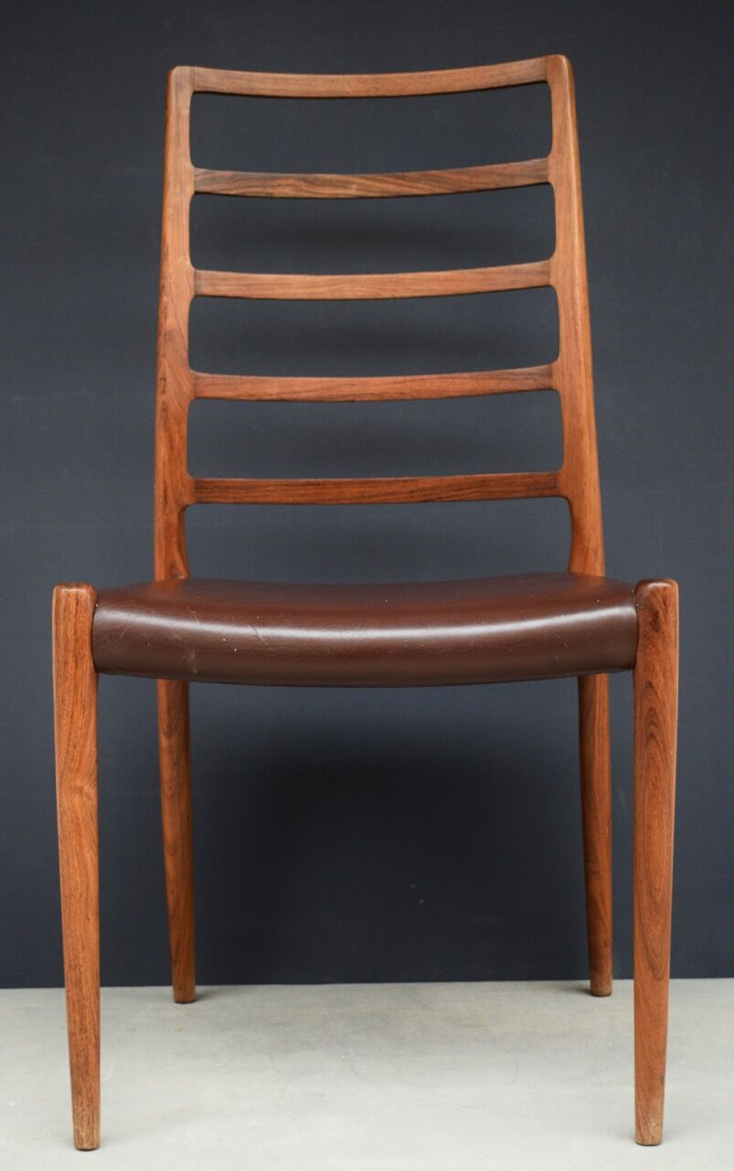 Niels O Moller's series of 5 chairs in Rio rosewood