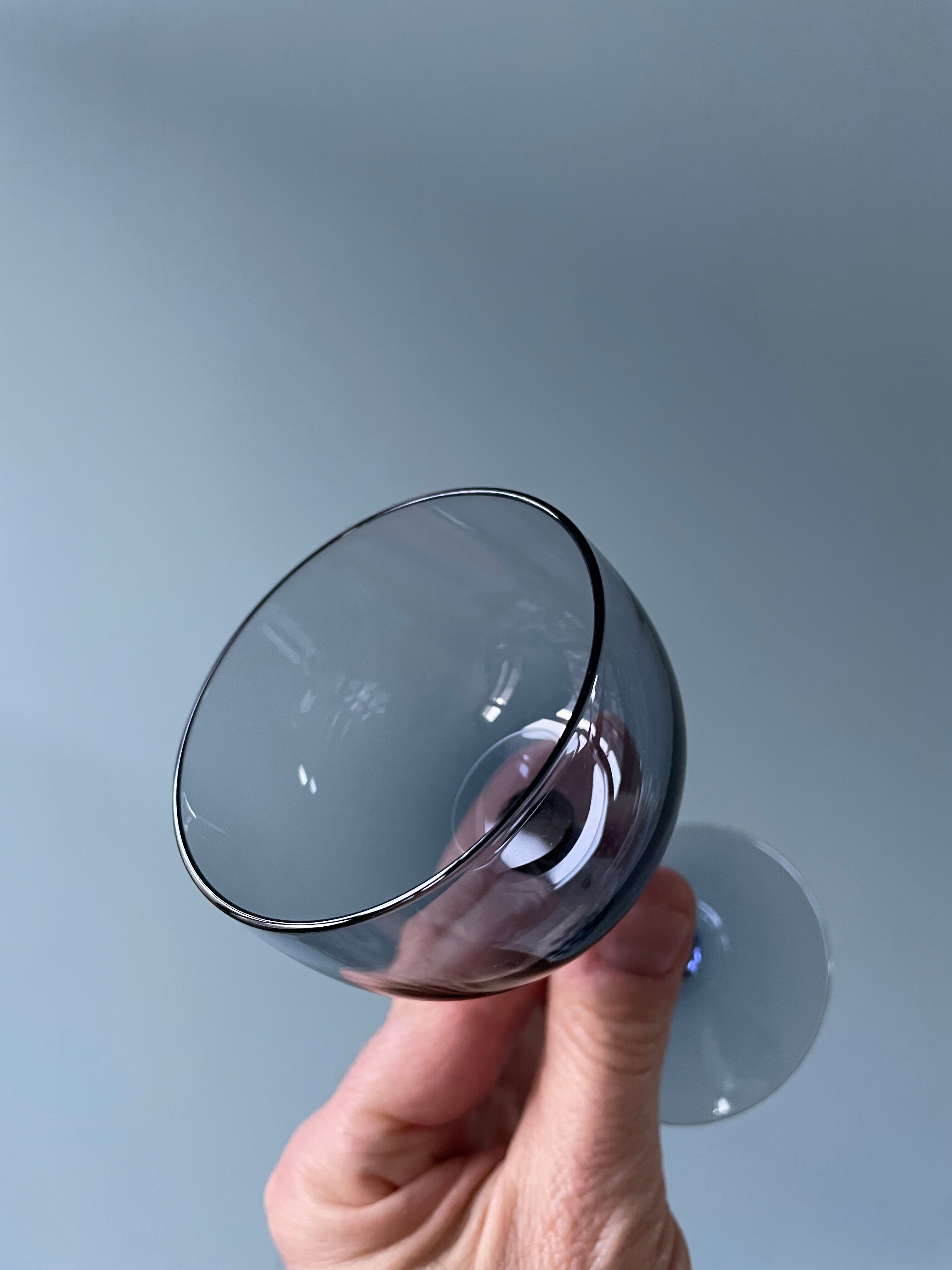 Series of 11 stemmed glasses, 1950