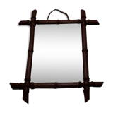 Mirror frame turned wood years 20 46 cm X 40 cm