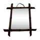 Mirror frame turned wood years 20 46 cm X 40 cm