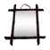 Mirror frame turned wood years 20 46 cm X 40 cm