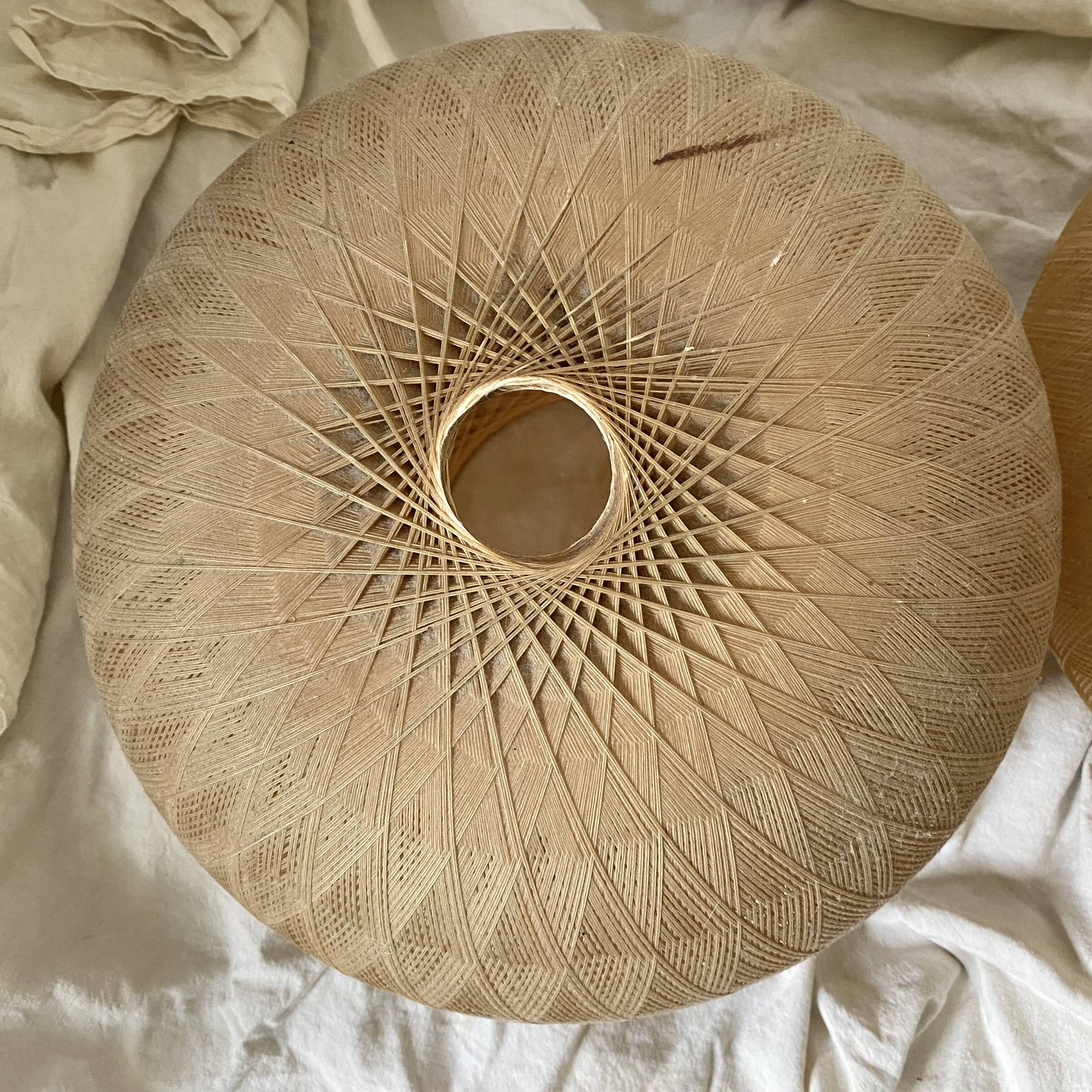 Pair of Scandinavian ball pendant lights