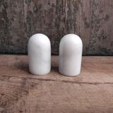 Vintage French salt and pepper shakers, in marble