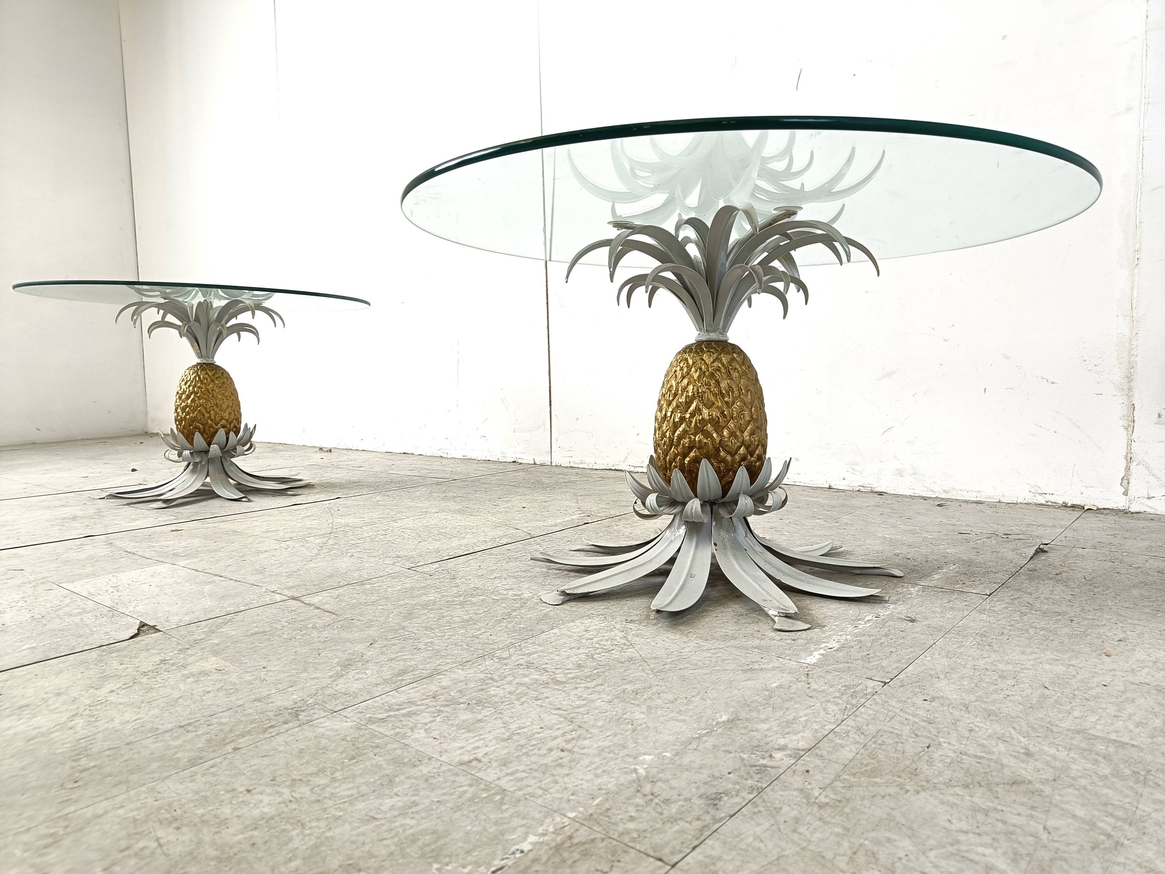 Pair of Hans Kögl pineapple side tables, 1960s