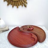 Tray Yon Yang in teak and padouk