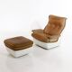 Fauteuil & Tabouret Orchidée par Michel Cadestin pour Airborne France