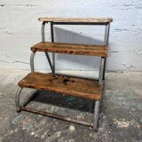 Metal and wood stepladder