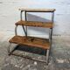 Metal and wood stepladder