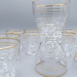 12 golden glasses