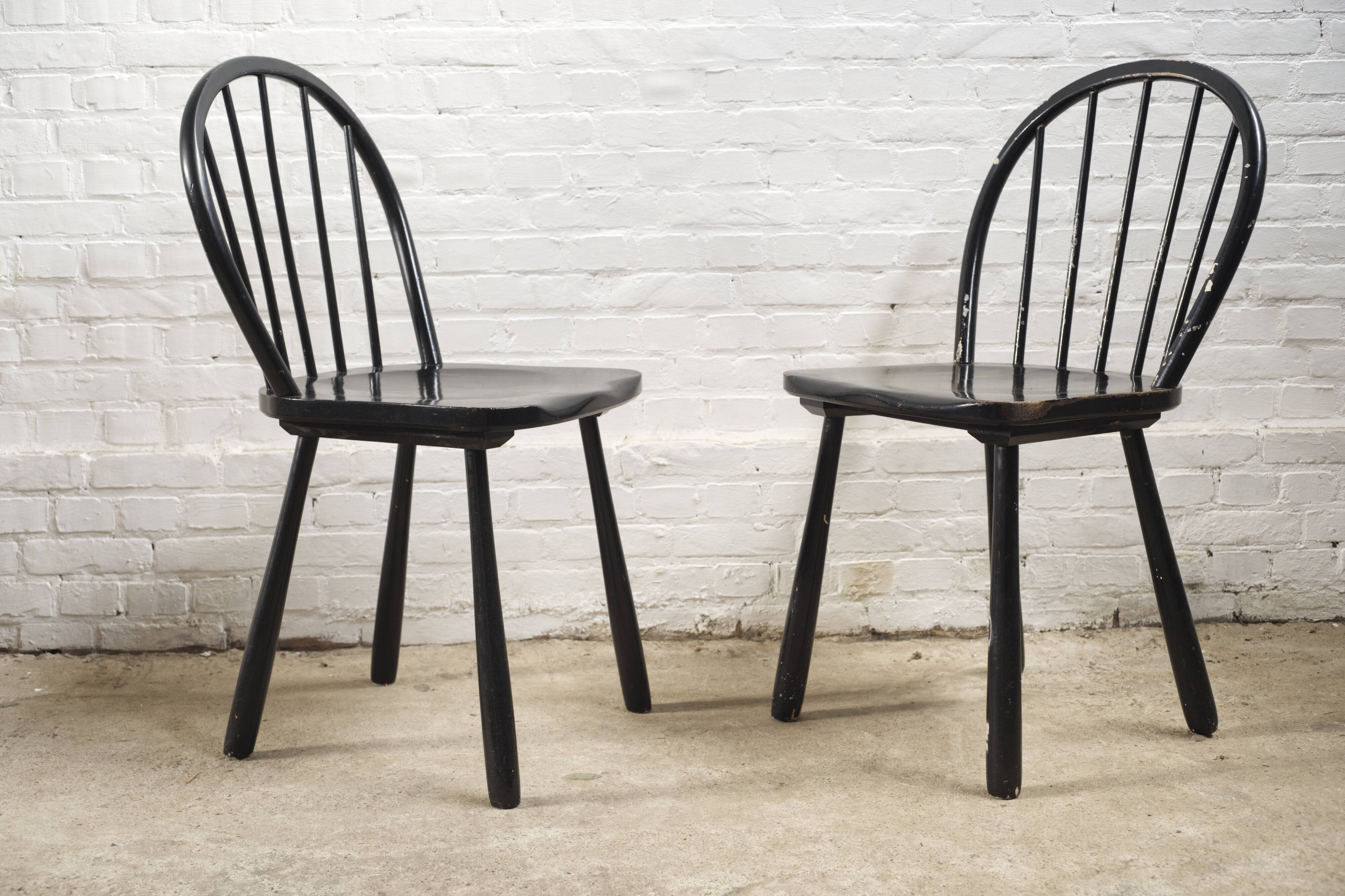 6x 'Windsor' dining chairs by Jørgen Anker Heegaard, Fritz Hansen, 1940