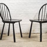 6x 'Windsor' dining chairs by Jørgen Anker Heegaard, Fritz Hansen, 1940