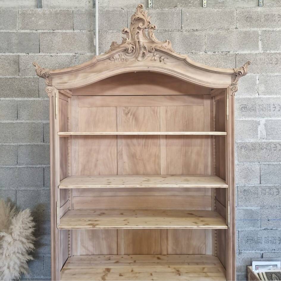 Solid cherry wardrobe – revalued Louis XV style