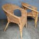 Paire de fauteuils rotin vintage