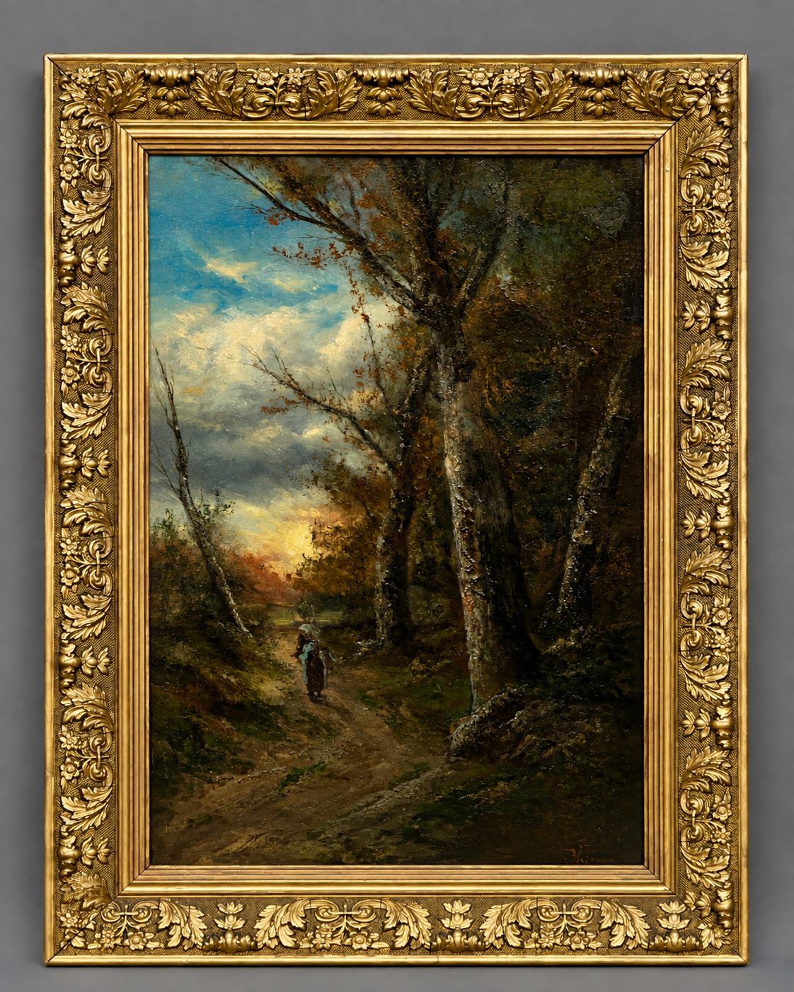 Paysage forestier ancien dans un beau cadre.