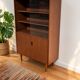 Vintage Scandinavian design display cabinet