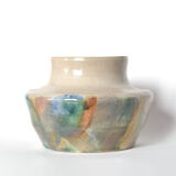 Handcrafted stoneware vase signed