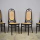 Chairs in bent beech and vienna straw, 1980