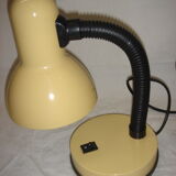 1970 yellow metal desk lamp