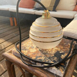 Opaline pendant lamp