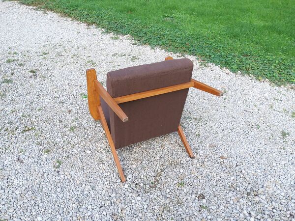 Fauteuil de style scandinave en hêtre, 1950